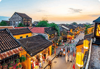 Hoi An Ancient Town at sunset, Central Vietnam